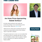 Are Home Prices Approaching Bubble Territory?